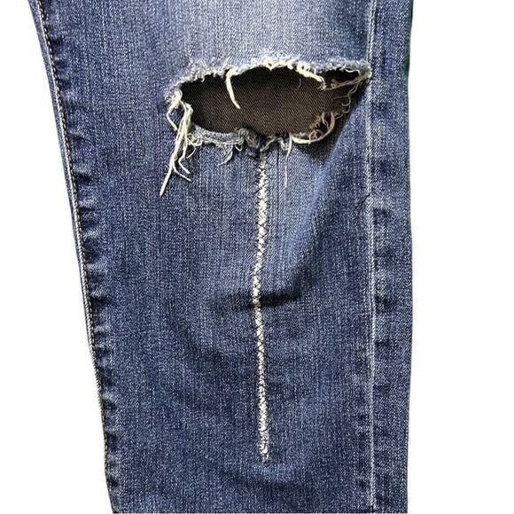 AG Adriano Goldschmied The Ex-Boyfriend Slim Jeans Ripped Knees Blue‎ Size 31R - Picture 5 of 9